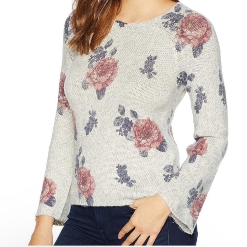 NWT Lucky Brand floral sweater women’s sz L